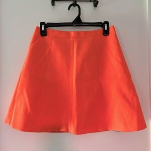 Neon Orange Mini Skirt